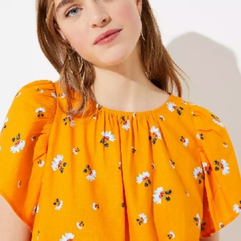 Loft Lily Button Back Flutter Top, Large - image 4